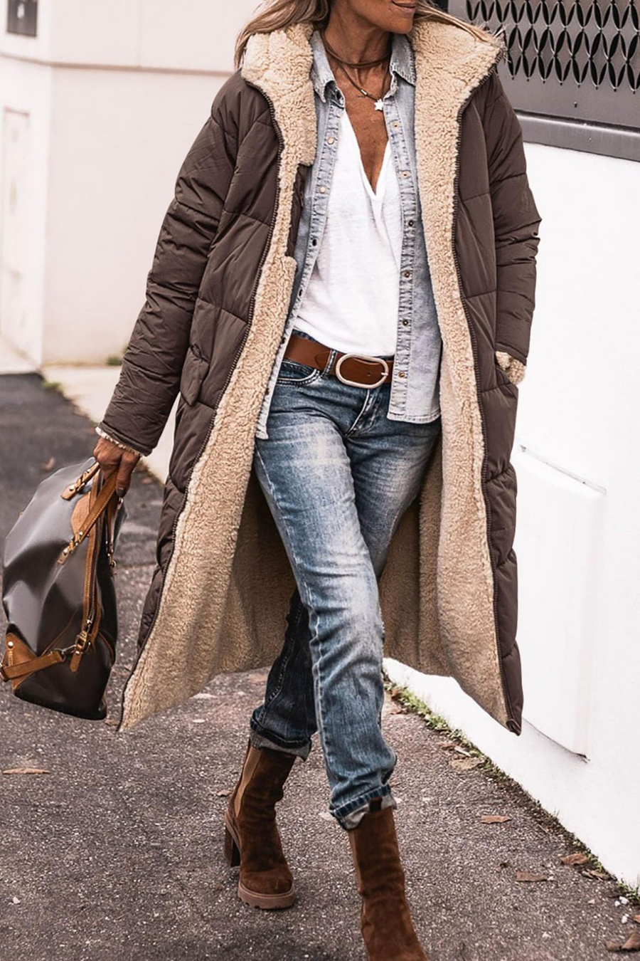 Women’s Reversible Longline Coat