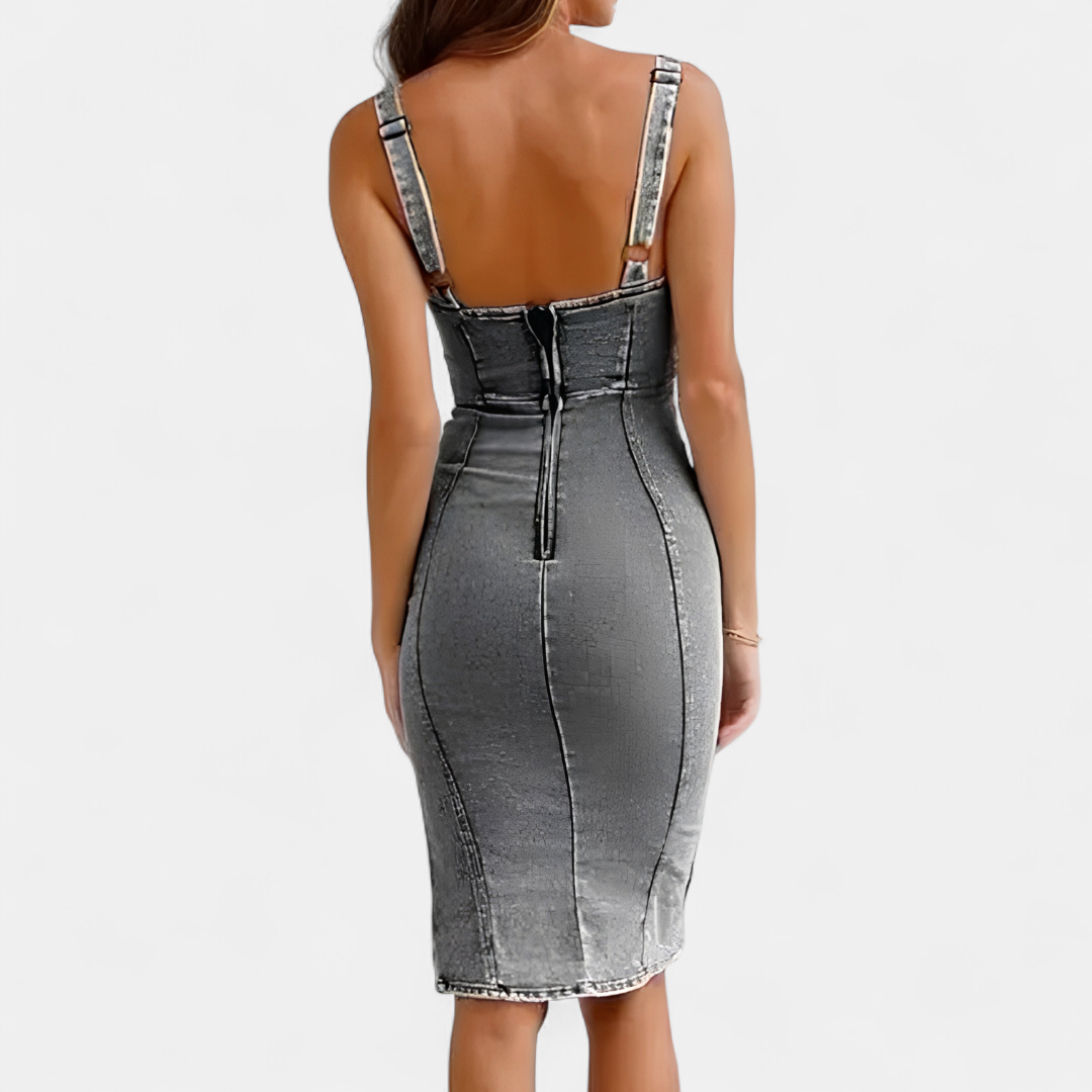MARLEY™ – Distressed Denim Sundress