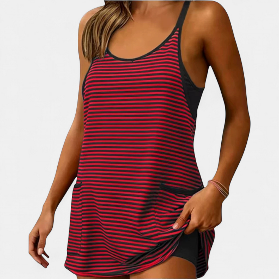 HALCYON™ – Striped Sleeveless Pocket Sundress