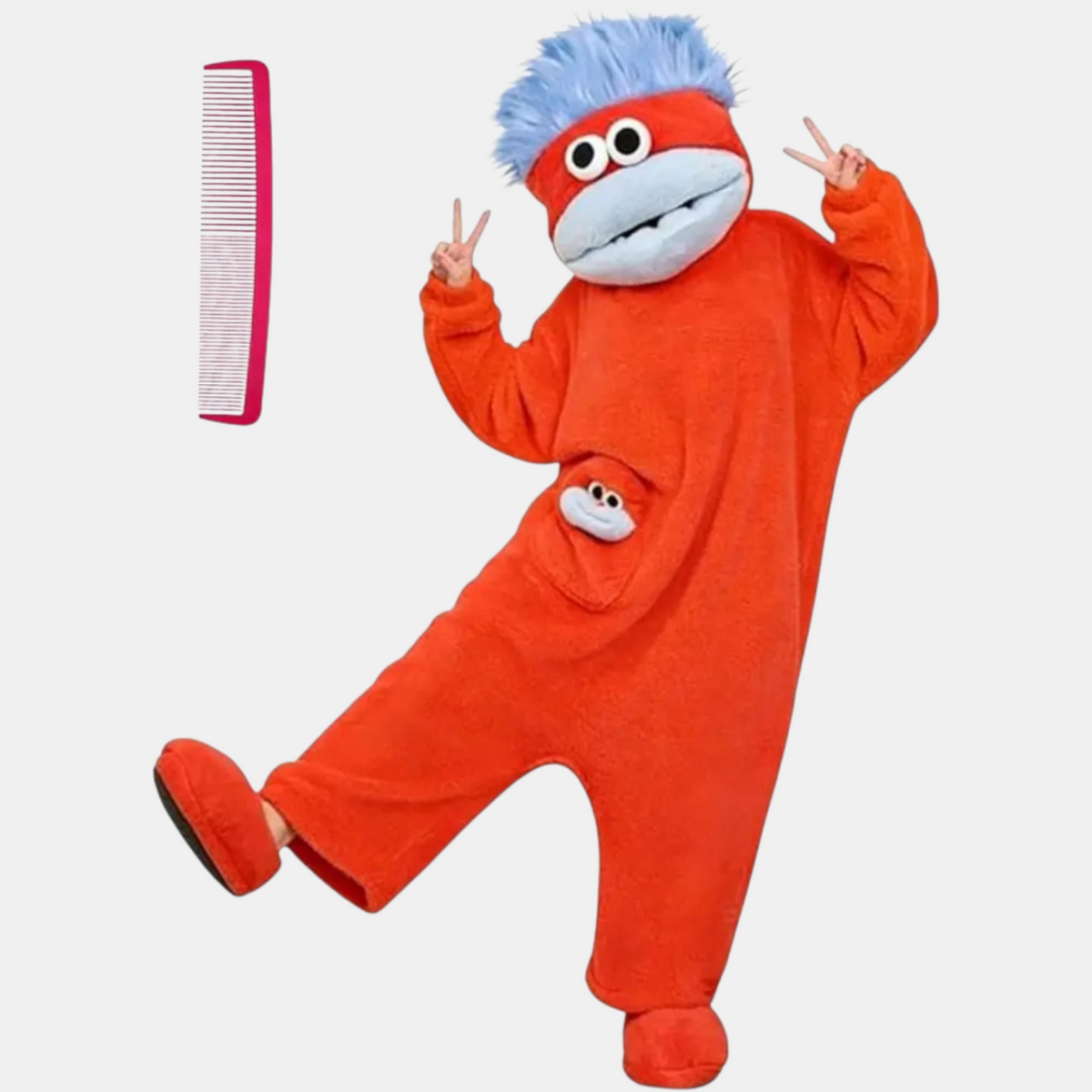 Women's Cartoon Monster Hooded Fleece Onesie Pajamas