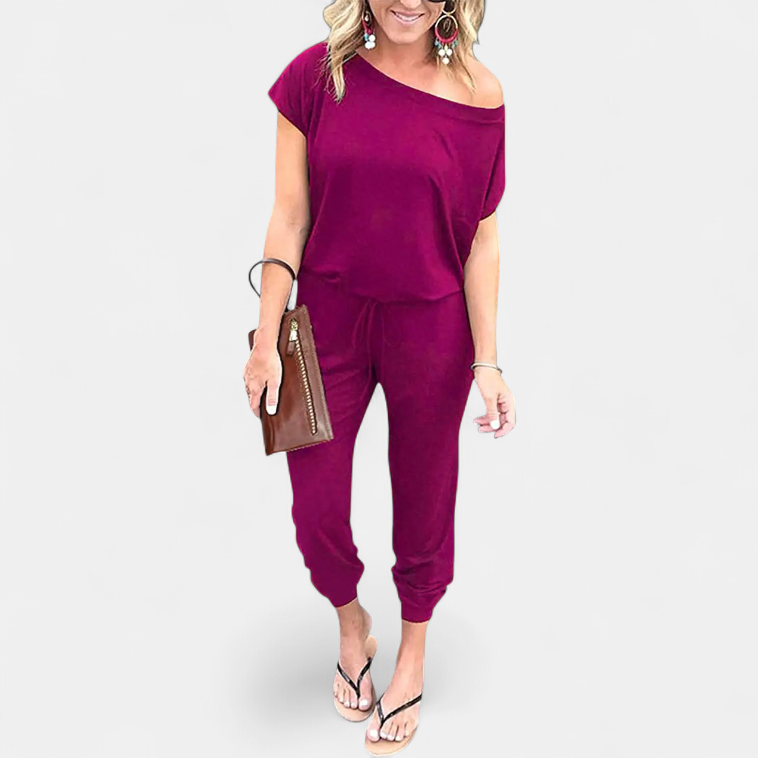 SLOANE™ – Off-Shoulder Pocket Romper
