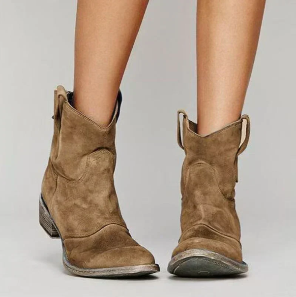 Piper | Western Pull-On Ankle Boots